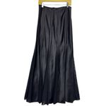 Tadashi Shoji Vtg Tadashi Satin Sheer Maxi Skirt Size 10 Formal Flare Bottom Goth Vamp Witchy Photo 5
