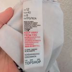 Topshop Black White Gingham Tie Shoulder One Piece Swimsuit size US 8 Photo 6