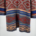 Spense Women's Cardigan coat long Anthropologie southwestern XL Aztec geometric Blue Photo 5