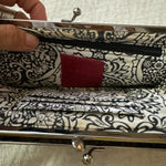 Hobo International Clutch Lauren Black Leather Wallet with added silver zipper Photo 6