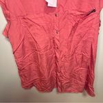 Calvin Klein NWT Jeans Tencel Button Down Collared Sleeveless Top Savannah 3X Photo 3