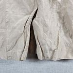 Chicos Women's Jacket 1 Beige Silk Metallic Snap Button Zip Lightweight Blazer Brown Size 10 Photo 3