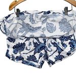 Golftini Women’s Size 0 Blue White Floral Print Cotton Blend Golf Athletic Skort Photo 2