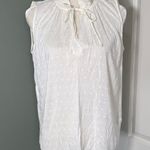 H&M White Sleeveless Blouse with Ruffle Neck Photo 0