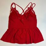 No Boundaries  SZ M Red Lace Babydoll Cami Top Romantic Y2K Boho festival Country Photo 2