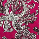 Talbots Tablots Carpri Pants Size 12 Petite Classic slim fit Paisley Print Fushia White Photo 1