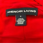 American Living  Red 3/4 Sleeve Ruched Sheath Dress Career Cocktail‎ Party Photo 6