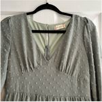 Altar'd State Altar’d State Green Swiss Dot long sleeve mini dress Photo 1