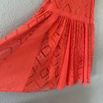 Umgee Boho Salmon Pink Flowy Lace Summer Dress - Size Large Photo 3