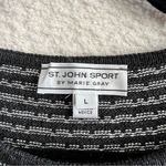 St.‎ John Sport Women’s Black Wool Blend Zipper Cardigan Sweater Set Size Large Gray Photo 5