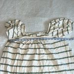 American Eagle  Striped Puff Sleeve Mini Dress‎ Cream Green Size M Photo 2