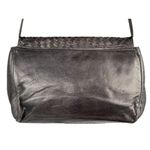 VTG Italian Woven Lambskin Butter Soft Leather Crossbody Bag Purse Black Photo 2