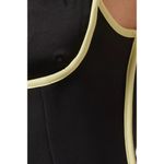 Paris Georgia Womens Dress in Black Leather Lime Small New Midi Cocktail Photo 11