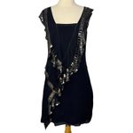 Karen Millen  Silk Beaded Sequin Mini Dress Asymmetric Party Formal Red Carpet 8 Photo 2