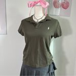 Polo Ralph Lauren Sport Olive Green Short Sleeve Polo Shirt Womens Medium Photo 1