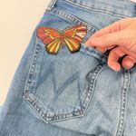 Mother Denim‎ The Tripper High Rise Crop Flare Wander Dust Butterfly Women 27 Blue Photo 6