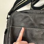 StorkSak London Leather Diaper Bag Unisex Black Photo 4