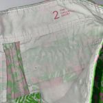 Lilly Pulitzer Womens The Callahan Shorts 100% Cotton Lion Green Pink Size 2 Photo 3