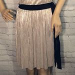 EXPRESS One Shoulder Pleated Gold Toga Style Dress Medium Photo 3