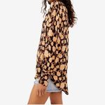 Free People  Mia tunic Women's Black‎ and Tan Patterned Top small Photo 1