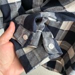 Adora Women's Blue & White Plaid Long Sleeve Flannel Shirt M Size L Photo 6