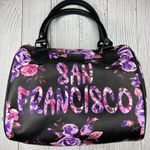 Robin Ruth  Bag San‎ Francisco California Handbag Purse Purple Rose Black Photo 0