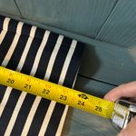 J.Crew Asymmetrical Striped Navy Blue, Cream & Light Blue Skirt | Size 6 Photo 7