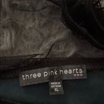 Elegant Black and Teal Dress with Lace Overlay Size L Photo 4