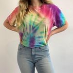 Custom Reworked Tie Dye Bedazzled Tee Size L Photo 0