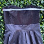 Banana Republic black strapless dress with a velvet bodice and a satin skirt Photo 2