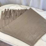 JustFab ❄️ NWT Cozy Light Brown Taupe Knit Fringe Scarf Just Fab Photo 3