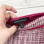 Banana Republic [] Red Pink Tweed Flounce Hem Tiered A-Line Mini Skirt Size 12 Photo 10