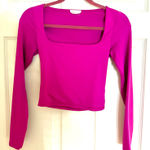 Pink long sleeve fitted top Size XS Photo 0