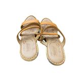 Born Orange Tan Floral Woven Wedge Sandals Summer Womens Size 10 Photo 3