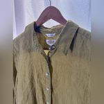 Talbots  Chartreuse Green Irish Linen Button Down Blouse Size 14‎ Petite EUC 532 Photo 1