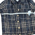 Nine West Blue Tweed Blazer Jacket Women’s M | Classic Chic Preppy Style | NWT Photo 5