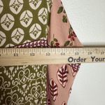 Anthropologie ATL The Label Dress Gypsiana ruffle ladies M Pink Boho Patchwork Maxi Rayon Photo 6