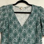 Boden Cotton Puff Sleeve Printed V Photo 3