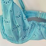 Wild Fable  Women's Pointelle Underwire Bikini Top Light Blue medium (8-10) NWT Photo 3
