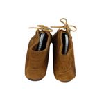 Minnetonka Vintage Moccasins Women's 8 Brown Suede Thunderbird Lace-Up Shoes Photo 3