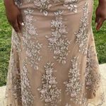 La Femme dress floral column gown woman’s champagne dress NEW Photo 8