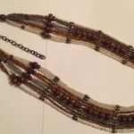 Nice Women’s Hand Crafted Beaded Costume Jewelry Necklace Brown / Neutral Tones Photo 6