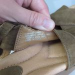 Earth Curvet Dark Khaki Kalso Suede Wedge Sandals Open Toe Ankle Strap Women 6.5 Brown Photo 8