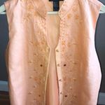 Anne Carson Peach Sleeveless Blouse Size xL Photo 0
