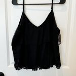 American Eagle  Tiered Cropped Lace Fairycore Tank Top Photo 2