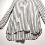 Billabong Women Same Story hooded Cover-Up striped black white size small Photo 3