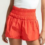 Free People FP Movement The Way Home Shorts Women's Sz Medium Red Activewear Photo 0