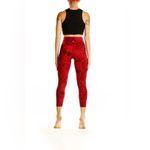 Lululemon Red Snake Skin print high waisted Cropped leggings Photo 10