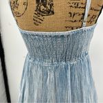 Beach By Exist  Light Blue Sundress Crochet Boho Mini Coastal Breezy‎ Vacation M Photo 4