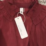 Glam NWT Burgundy Satin Babydoll Dress With Pockets Sz L Photo 5